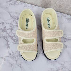 Silvert's Womens Extra Extra Wide Width Adaptive Slippers Diabetic Open Toe